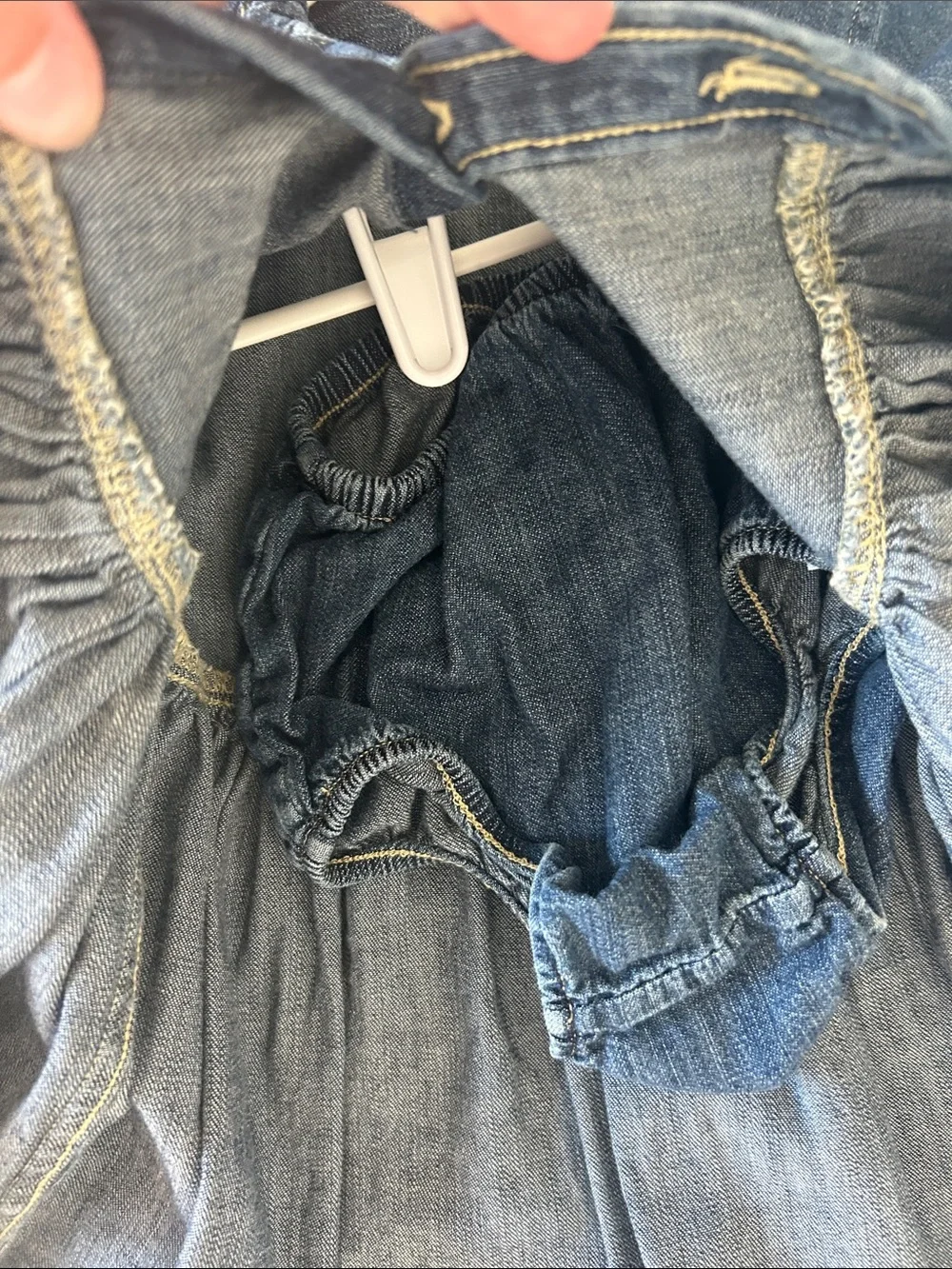 Ralph Lauren Girls' Dark Blue Denim Button-Front Dress